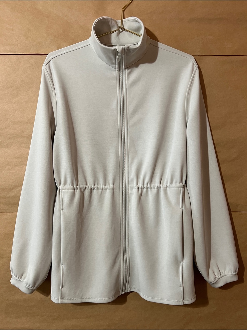 Lululemon | Softstreme Cinch Waist Full Zip Jacket Funnel Neck Bone Size S
